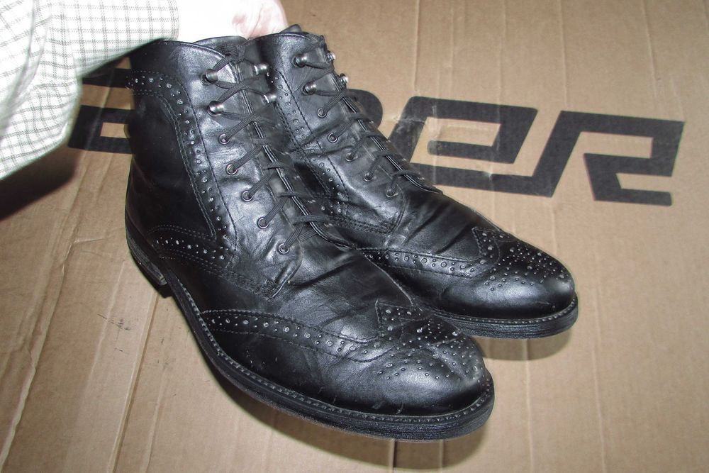 Мужские кожаные демисезонные ботинки  / осень / демісезонні черевики