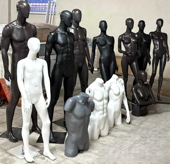 Manekiny całopostaciowe i popiersia