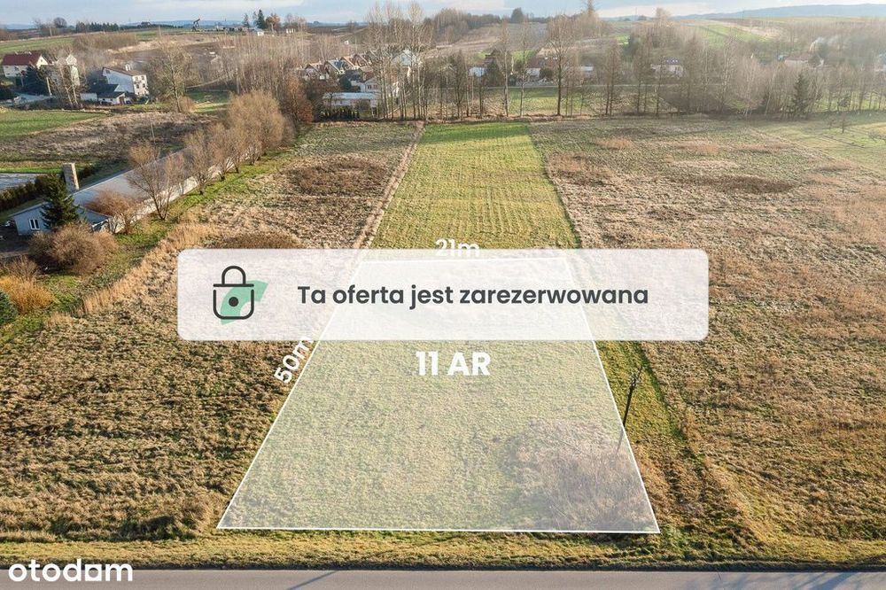Atrakcyjna Działka 11 ar 10 minut od Rzeszowa