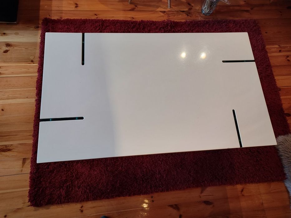 Ława, stolik biały połysk