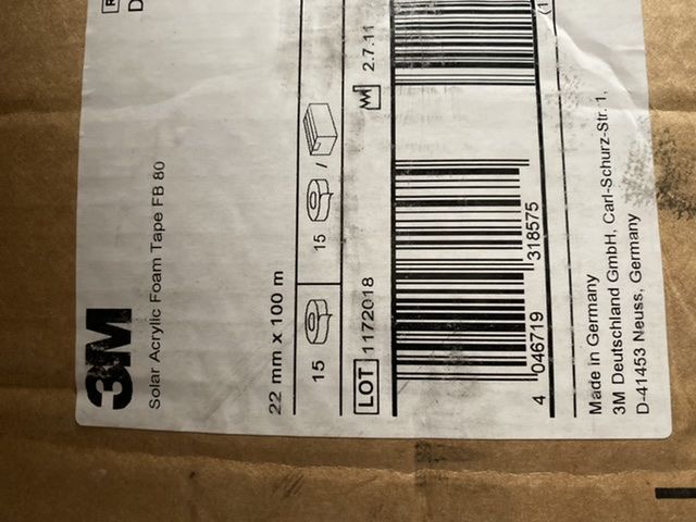 Taśma dwustronna 3m solar acrylic 22m x 100m