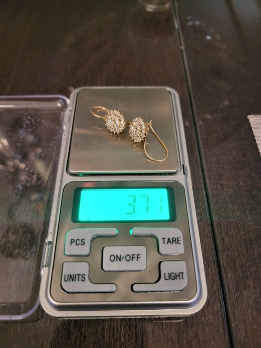 Kolczyki złoto 14k waga 3,71g próba 585