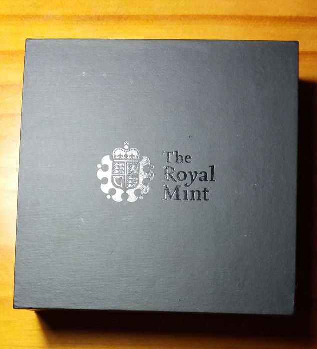 5 libras. 90 anos Isabel II. Prata proof 0,925. Rara.