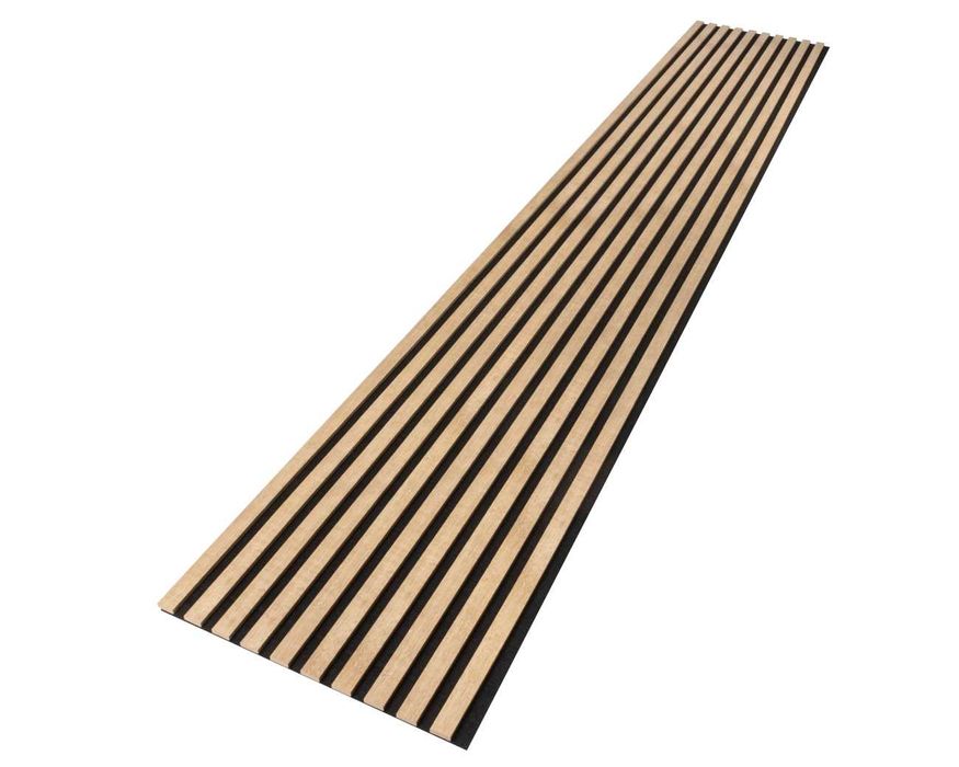 Lamele ścienne 275x45 cm na czarnym filcu Dąb Santa