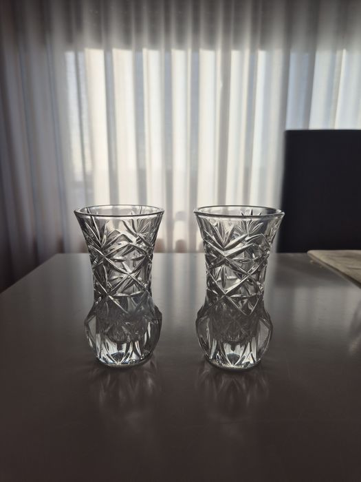 Duas jarras de cristal de Flandres