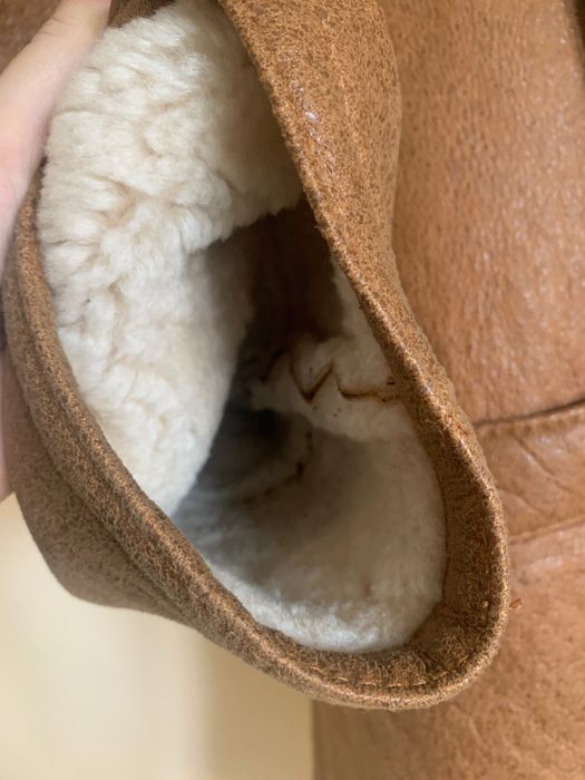 Męski naturalny kożuch z jagnięcia