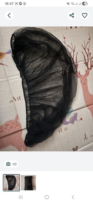 Сітка москітна на коляску чорна, нова