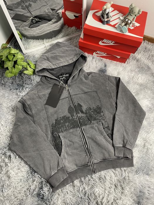 Зіп худі ERD Enfants Riches Deprimes сірого кольору / erd zip hoodie