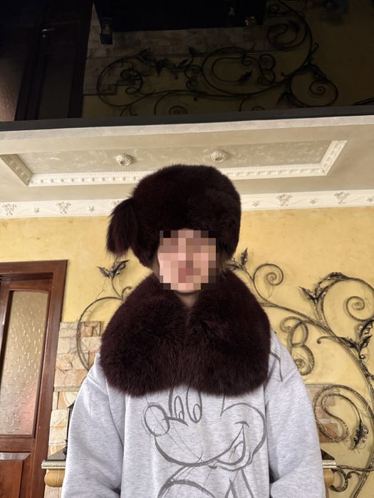 Хутряна шапка натуральна + комір
