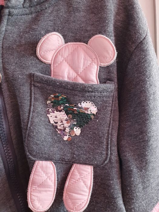 Dres dla dziewczynki 128/134, szary