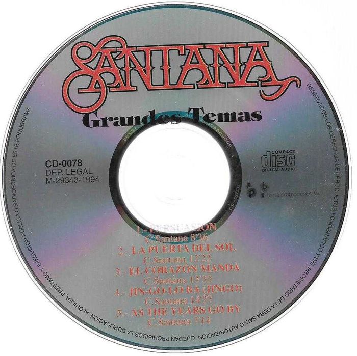 Santana - - - - - Grandes Temas - - - - - CD