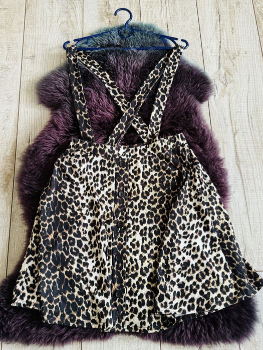 Брендова Леопардова юбка з брительками