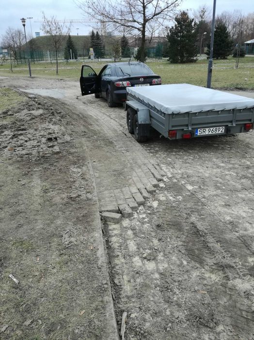 Wynajem przyczepki dwuosiowej, ładowność 1000kg, przyczepa samochodowa, na kat. B