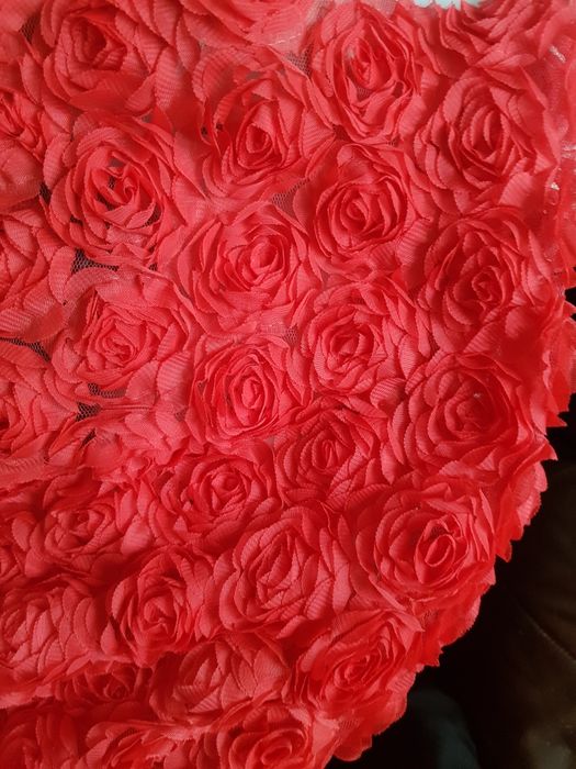 Materiał tkanina w róże Sesja zdjęciowa