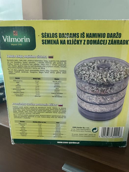Kiełkownica uzyta kilka razy