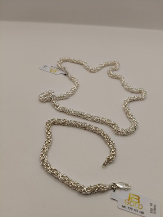 Srebrny Łańcuszek i Bransoletka Pr.925 Piękny Damski Komplet