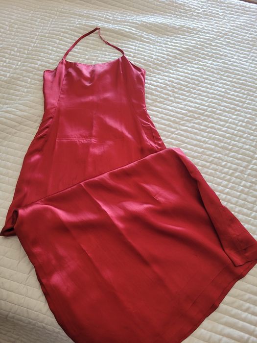 Vestido comprido bordeaux