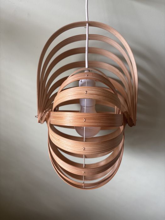 Lampa sufitowa boho drewniana