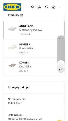 Łóżko IKEA Hemnes sprzedam