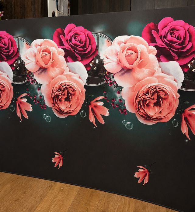 Prześcieradło Paryż i róże 180x230cm