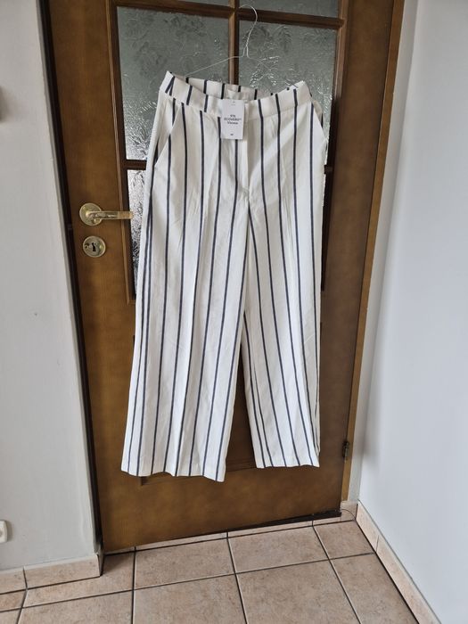 Spodnie szerokie nogawki h&m L