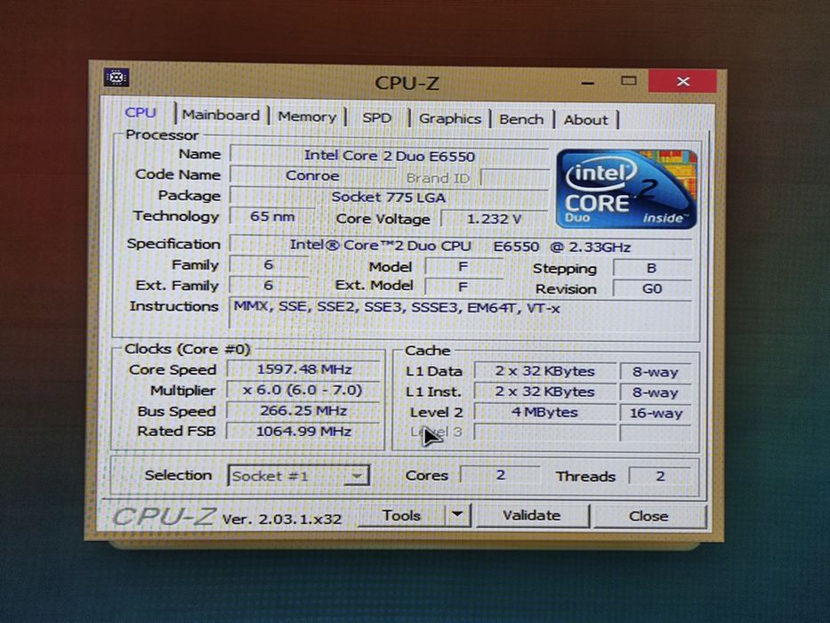 Материнська плата  Asus P5G-MX Socket 775 Intel Core 2 Duo E6550 SLA9X