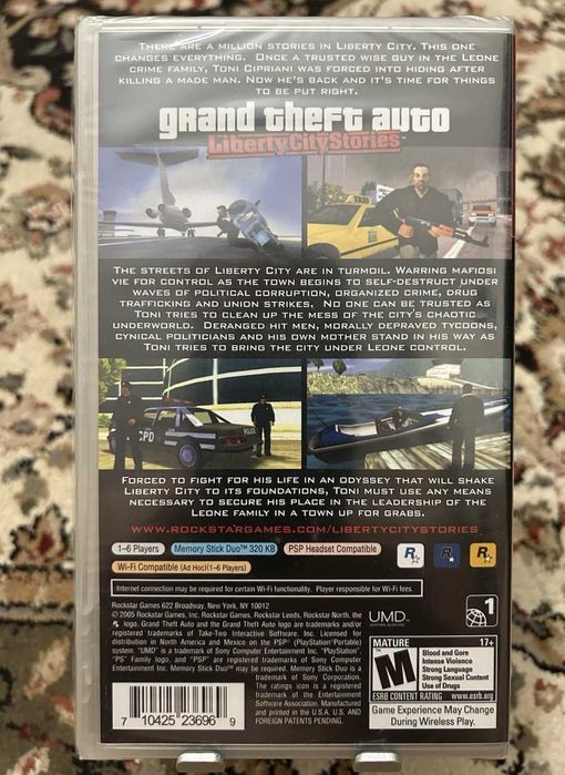 GTA Liberty City Stories PSP Новая запечатанная