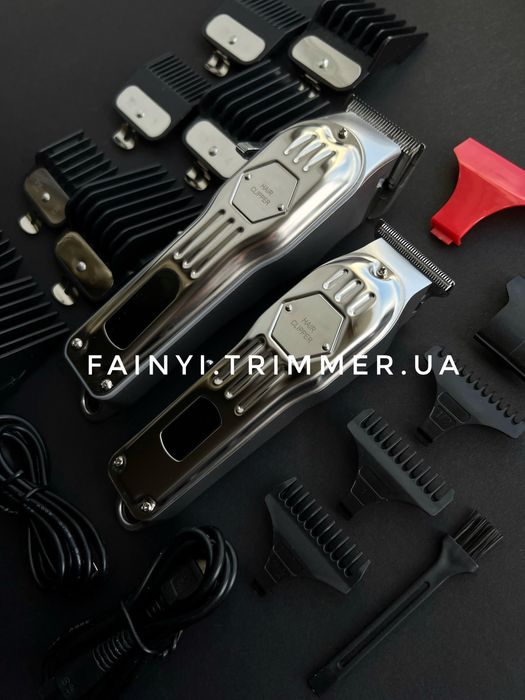‼️РОЗПРОДАЖ‼️Набір барбера 2в1 машинка стрижки голови бороди тример