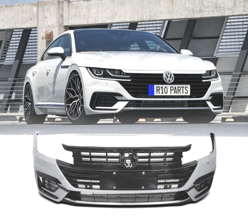 PARA-CHOQUES FRONTAL VOLKSWAGEN VW ARTEON 17-20 LOOK R-LINE PDC PRETO