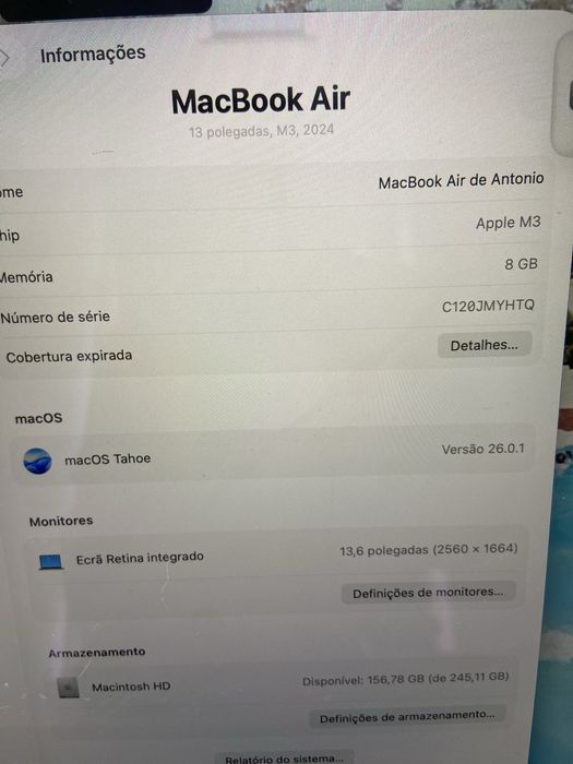 Computador Apple mac 13