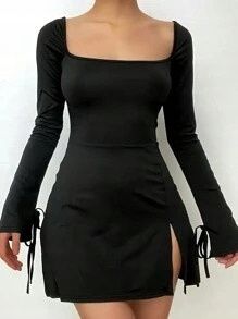 sukienka dopasowana mini czarna ^XS