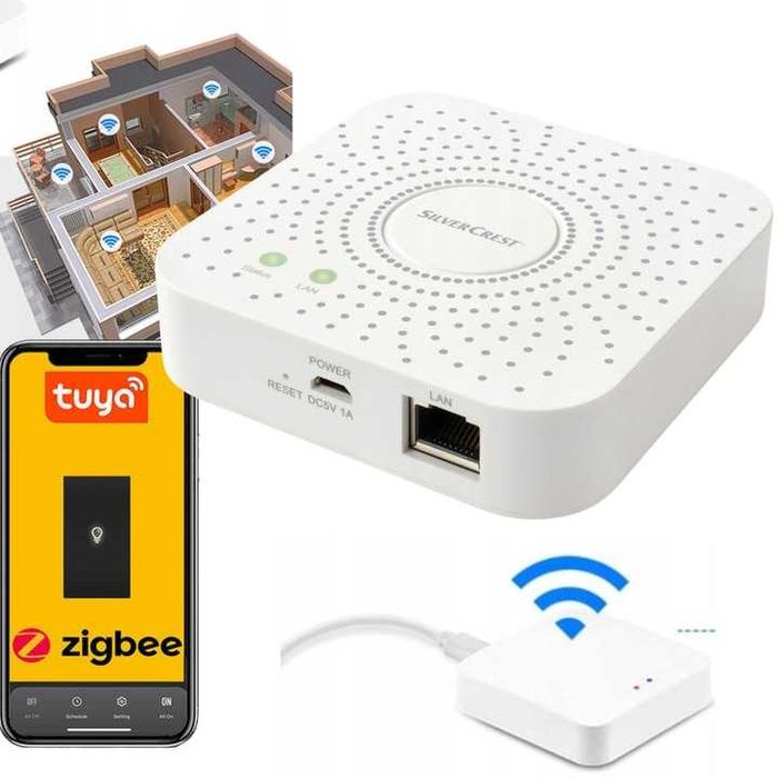 Bramka Centrala Sieciowa  Zigbee 3.0 – SILVERCREST LAN +Zasilacz