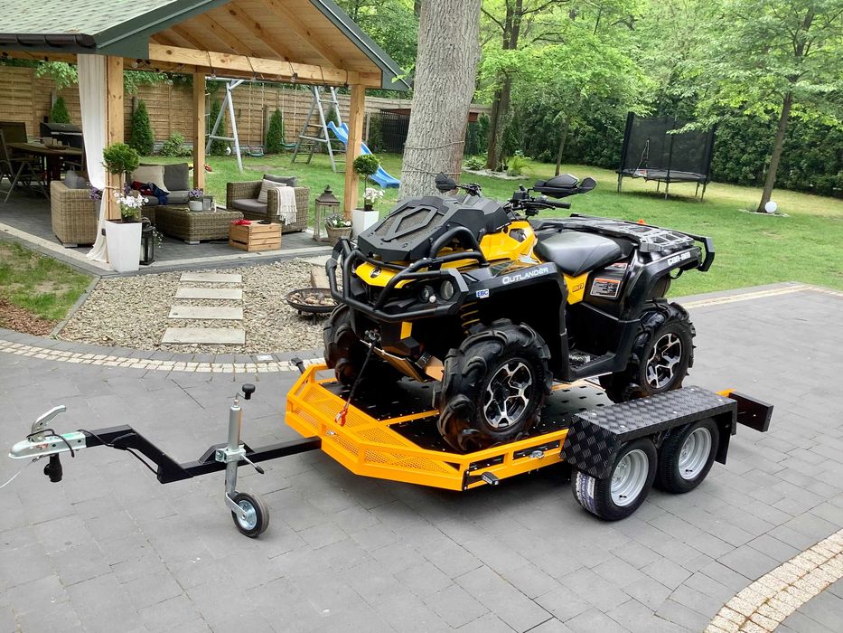 Przyczepka na quada  automatycznie opuszczane najazdy rejestracja