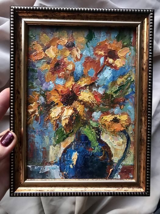 Картина Натюрморт для кухни Маки Ирисы Чайник Гитара Гортензия