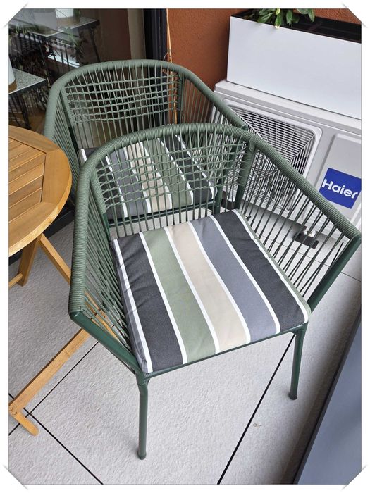 2x Krzesło ogrodowe tarasowe na balkon SEGERÖN IKEA 2 szt. +PODUSZKI