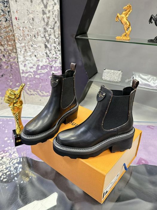 Botki Louis Vuitton black leather