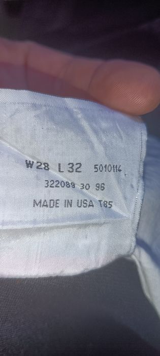 Levis 501 czarne W28 L32 made in USA