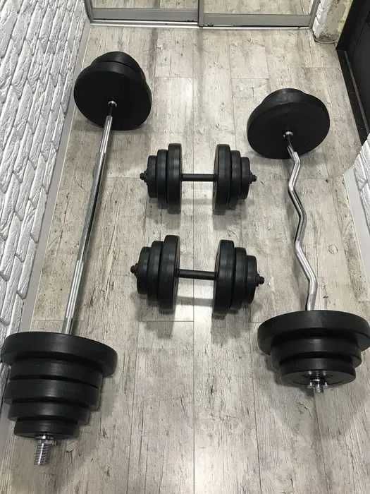 Набір штанга + гантелі розбірні / ТОП ЦІНА‼️ штанга гантели разборные