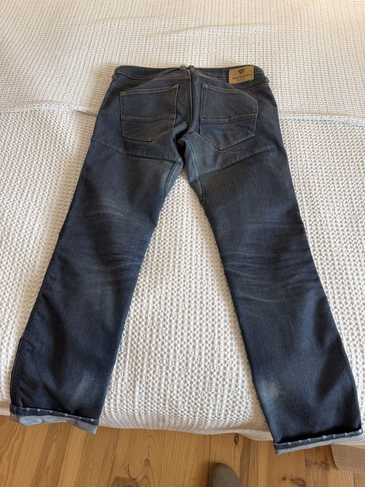 Calças jeans Rev’it para mota tam34 com proteções