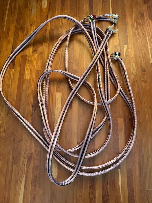 Kabel głośnikowy 2x3.5m, 2x10mm, bez wtyków