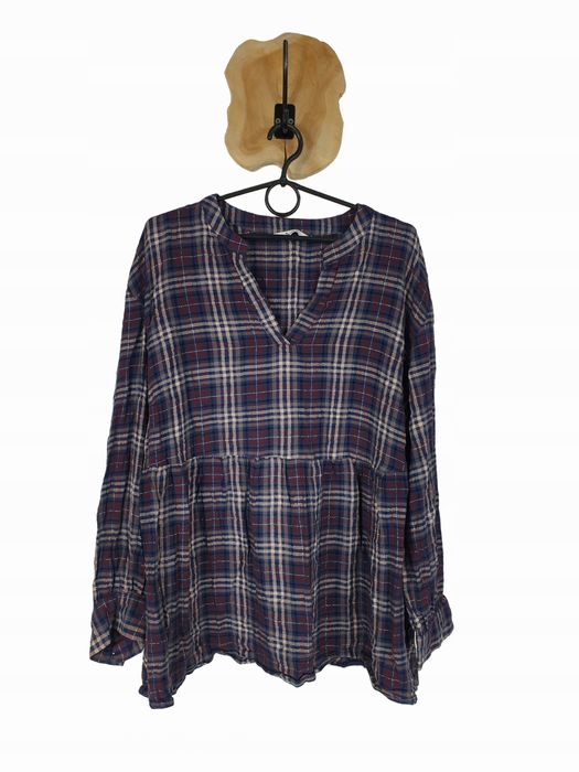 Koszula w kratkę Tu 48 4XL plus size wkładana przez głowę