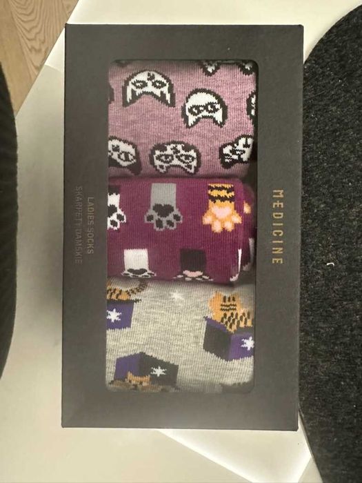 Zestaw 3 pary (3-pack) skarpetek Medicine damskie rozmiar 36/38 koty