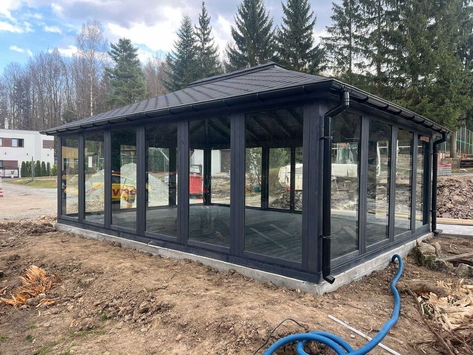 Altana altanka ogrodowa drewniana Ogród Zimowy 6m x 4m A4 Full Glass!