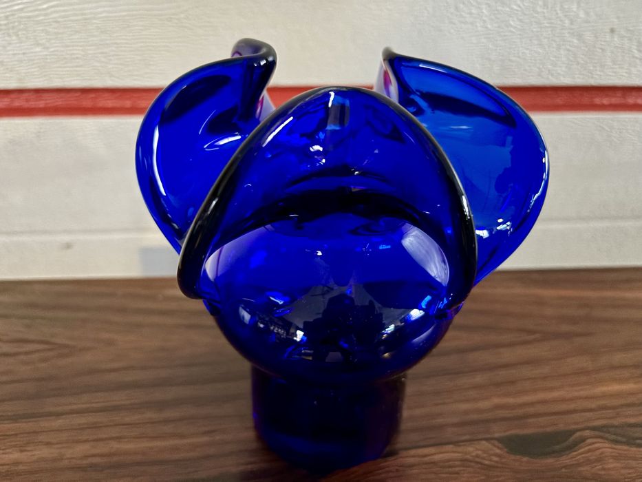 Wazon Osiołek Czesław Zuber Huta Barbara kobaltowy PRL lata 70 kobalt