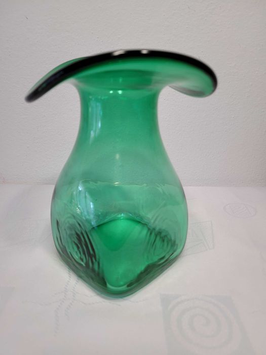 Stary szklany wazon huta Tarnowiec