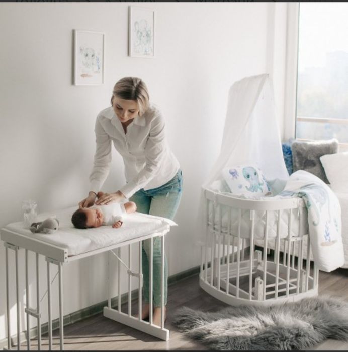 Продам дитяче ліжечко Tweeto 7 в 1 (біле) + повний комплект аксесуарів