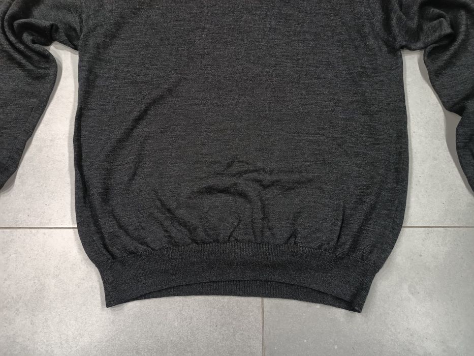 Sweter męski Selected 100% wełna merino v-neck roz. XL