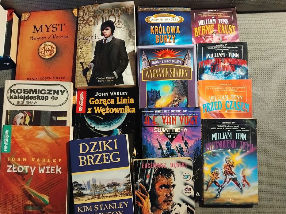 Wielki zestaw różnych książek science fiction fantasy horror