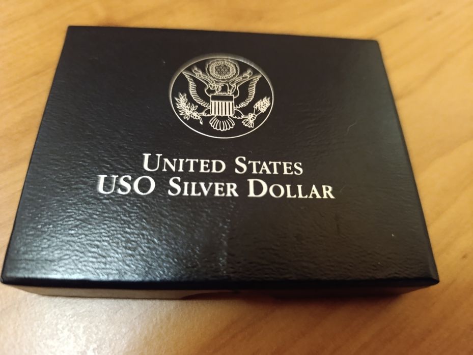 США 1 долар 1991р. UNITED states USO. СРІБЛО. Сертифікат. Набір.
