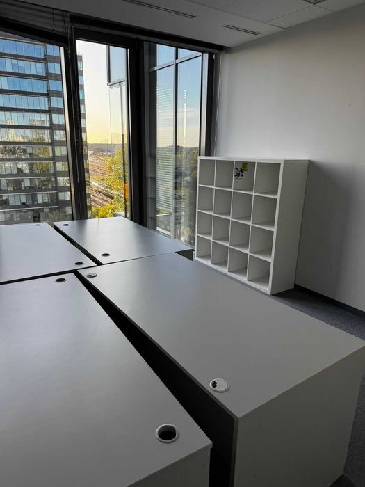 Biurko szare 160x80 biurka stół stoły do biur szkół domu